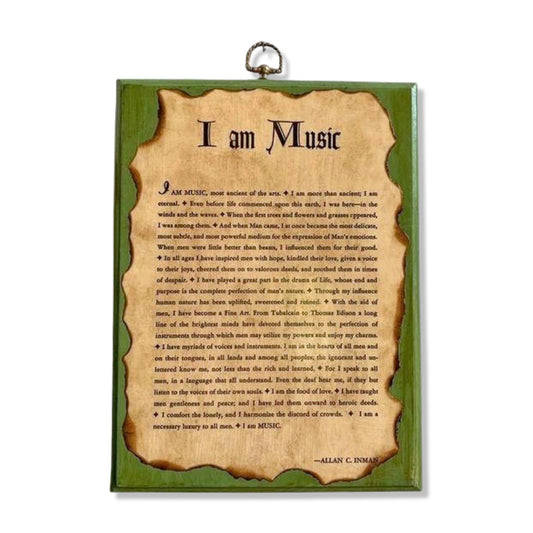 I am Music Vintage Wall Art