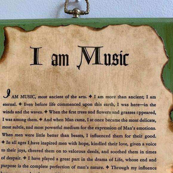 I am Music Vintage Wall Art