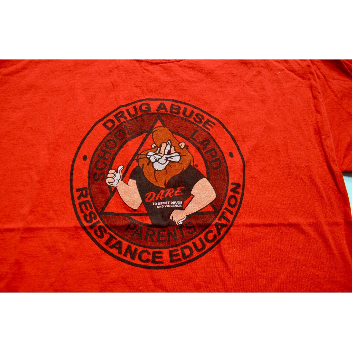 DARE LAPD School Parents Red Shirt XL Vintage 90s 100% Cotton