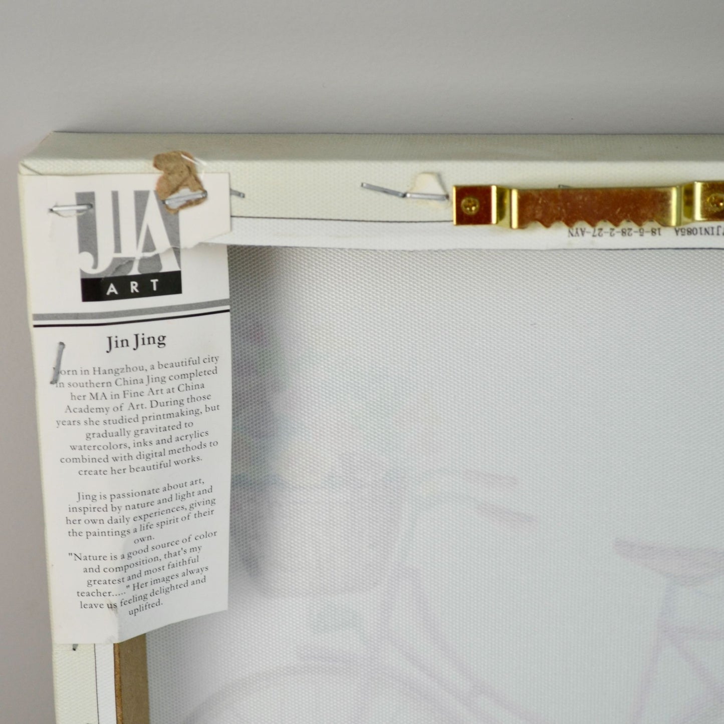 Jin Jing Dog on Bicycle Bike Canvas Print Textured