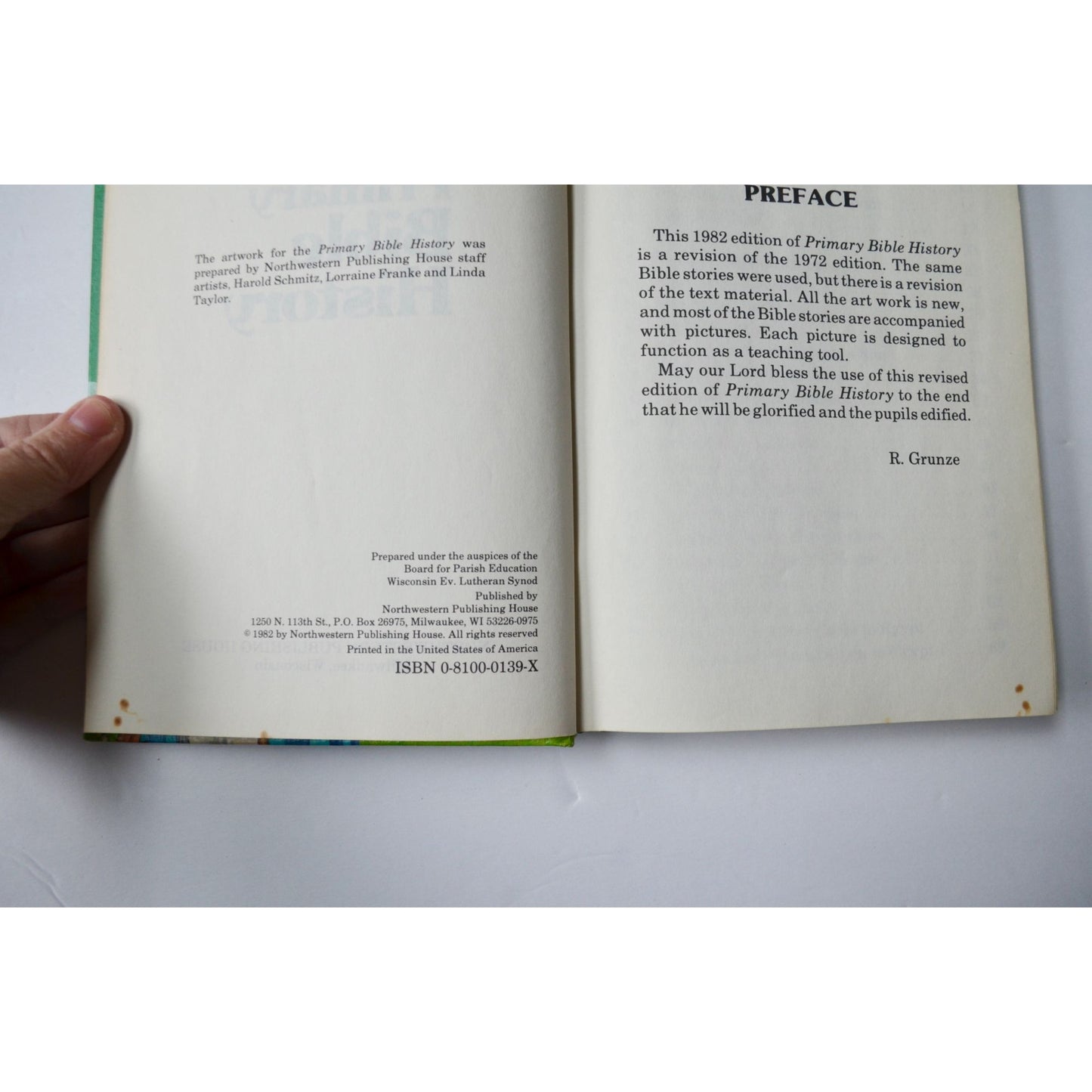 Primary Bible History Vintage Hardcover Book 1982