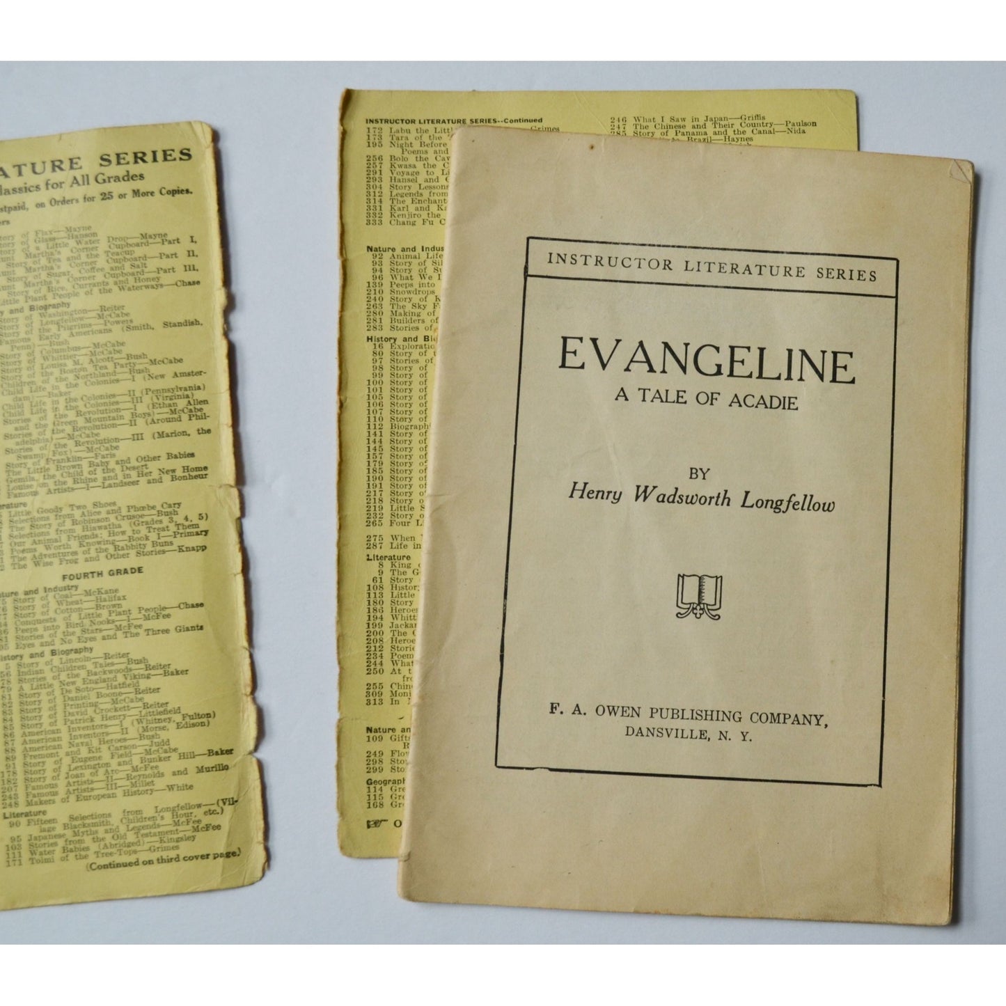 Evangeline Longfellow Instructor Literature Series No. 14 Antique Booklet 1900s