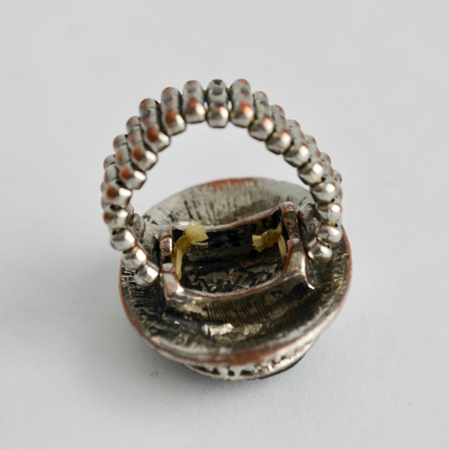 Vintage Silver Onyx Statement Stretch Ring