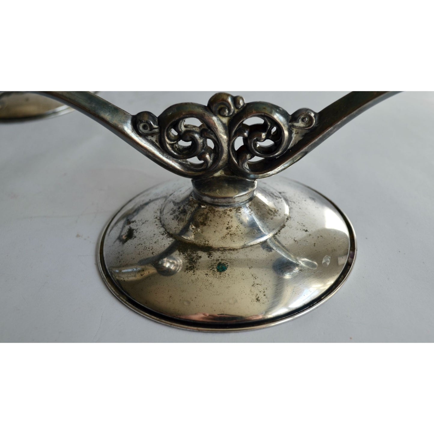 Oneida Vintage Silverplated Double Arm Taper Candlestick Holders Pair