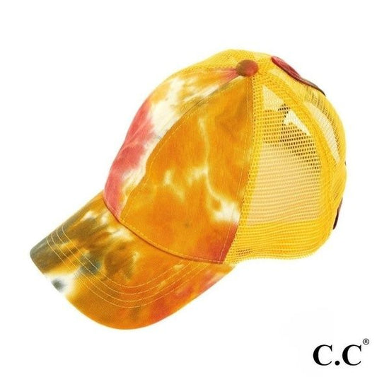 NEW C.C. Tie-Dye Trucker Cap with Mesh Back Hat