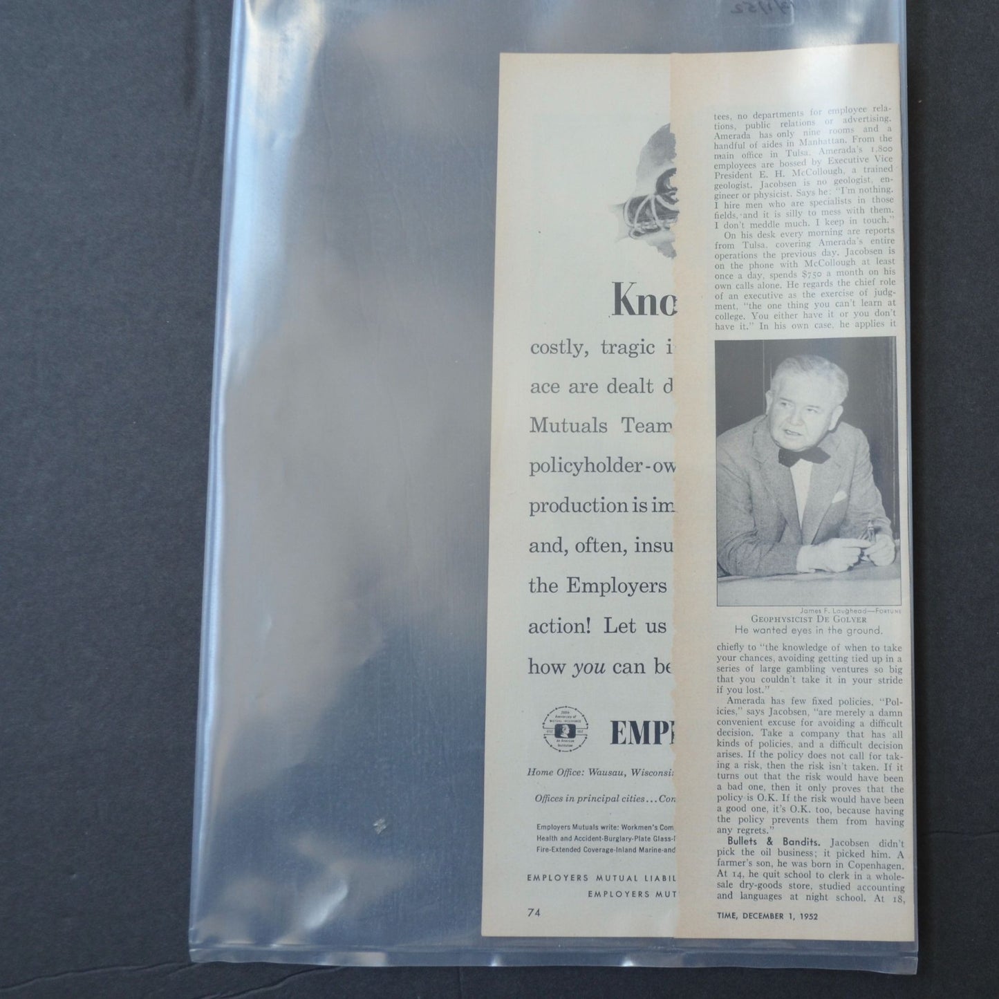 Black & White Blended Scotch Whisky Magazine Advertisement 1952 Scottie Dogs