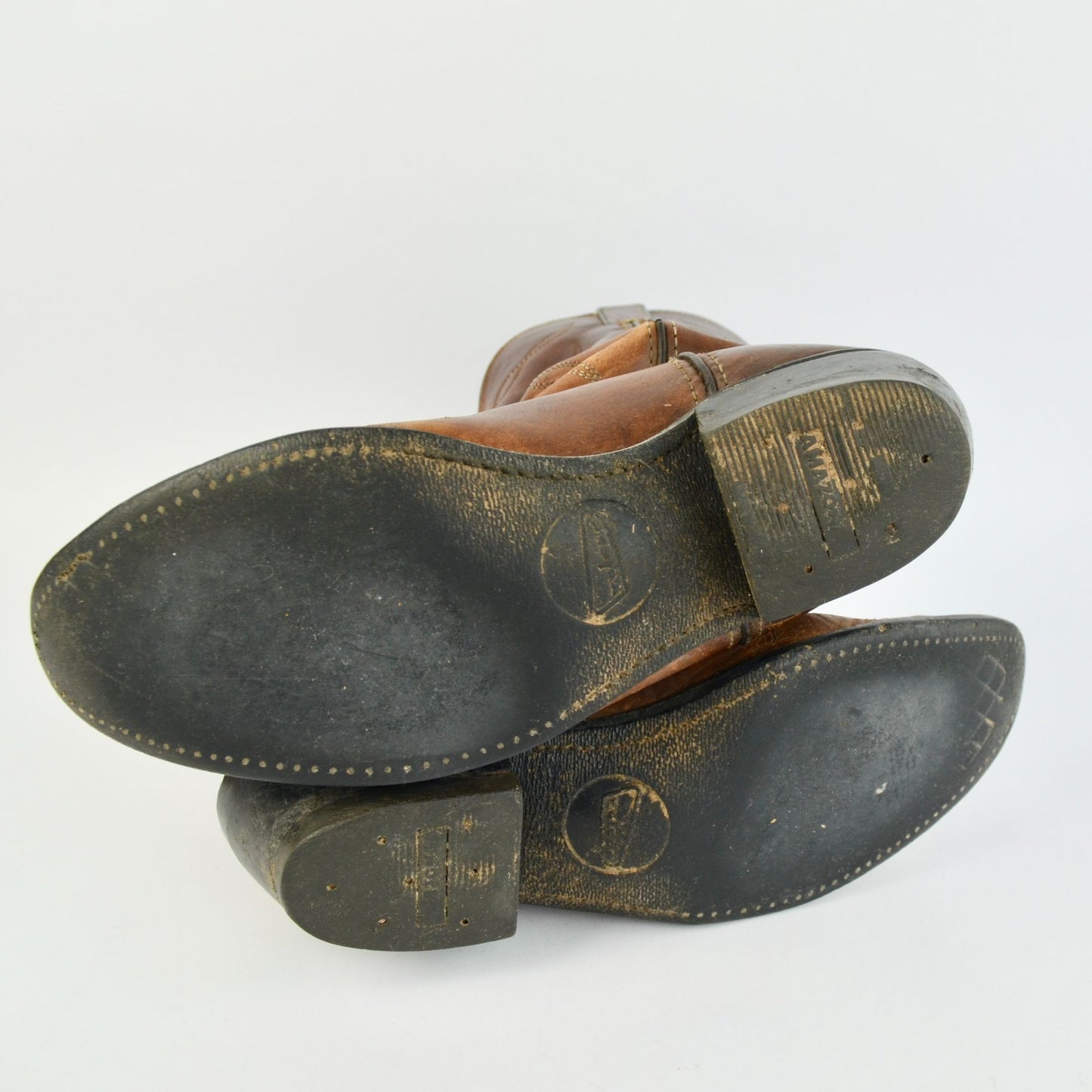 Vintage Vulcan Men's Brown Leather Cowboy Boots