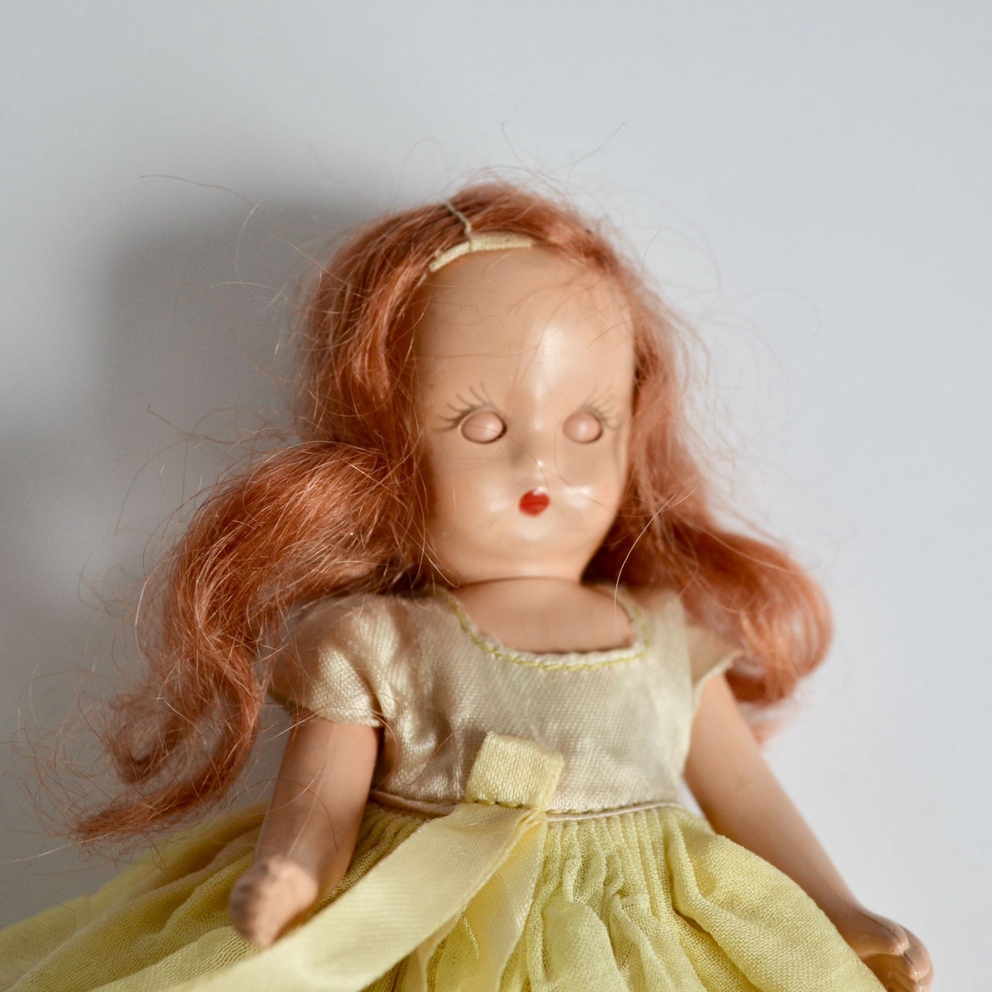 Nancy Ann Storybook Doll Red Hair Yellow Dress