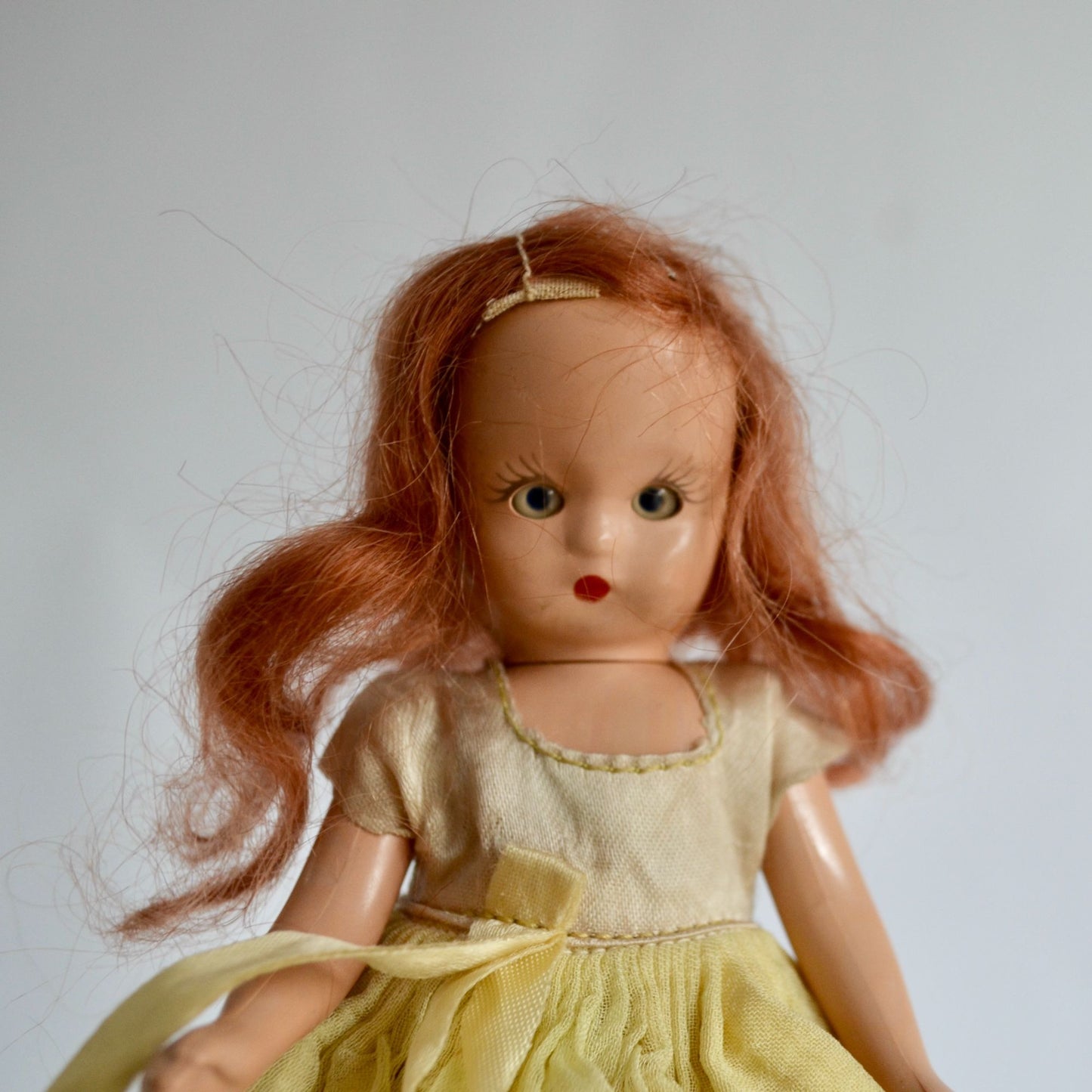 Nancy Ann Storybook Doll Red Hair Yellow Dress