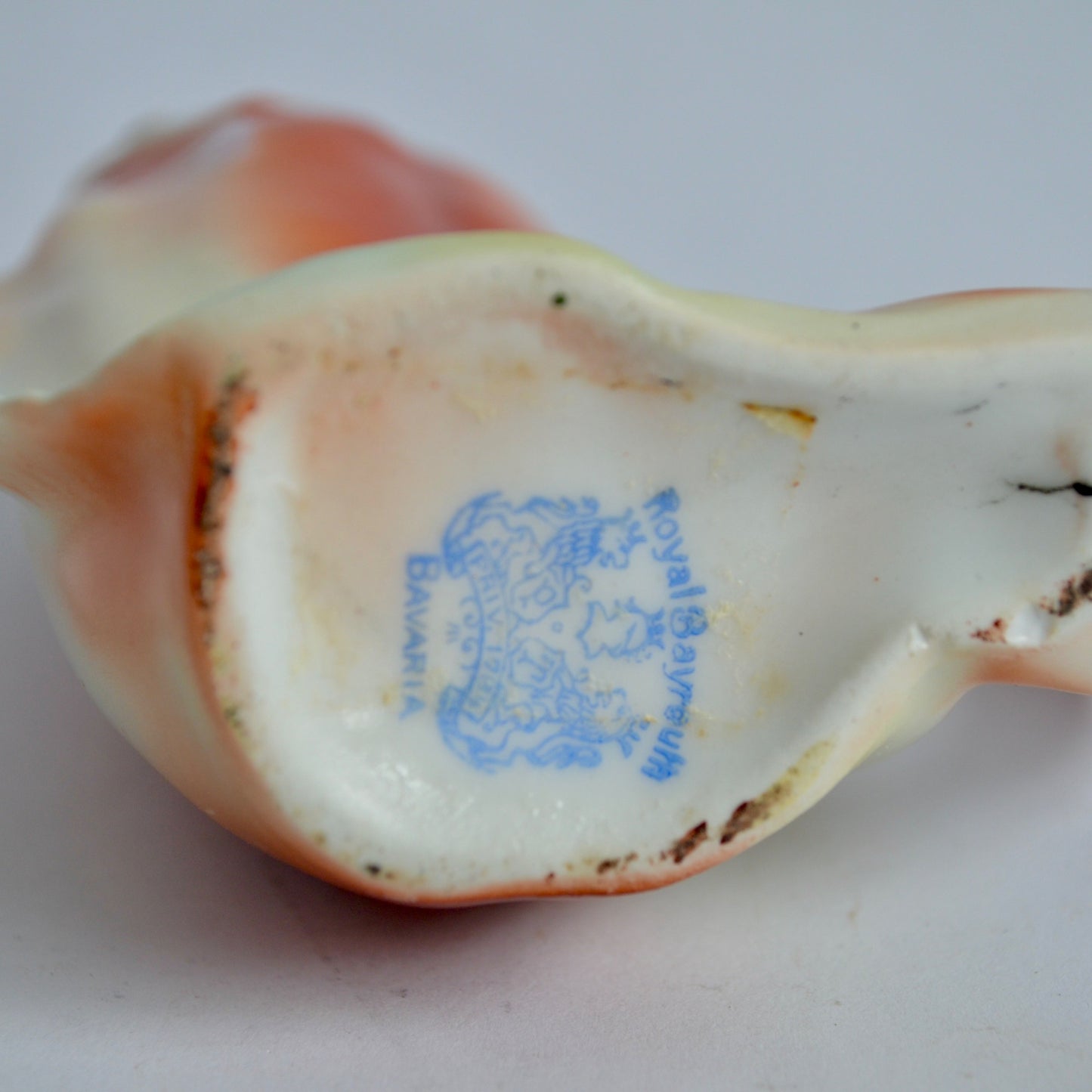 Royal Bayreauth Bavaria Flounder Orange Fish Creamer Blue Mark RARE Vintage