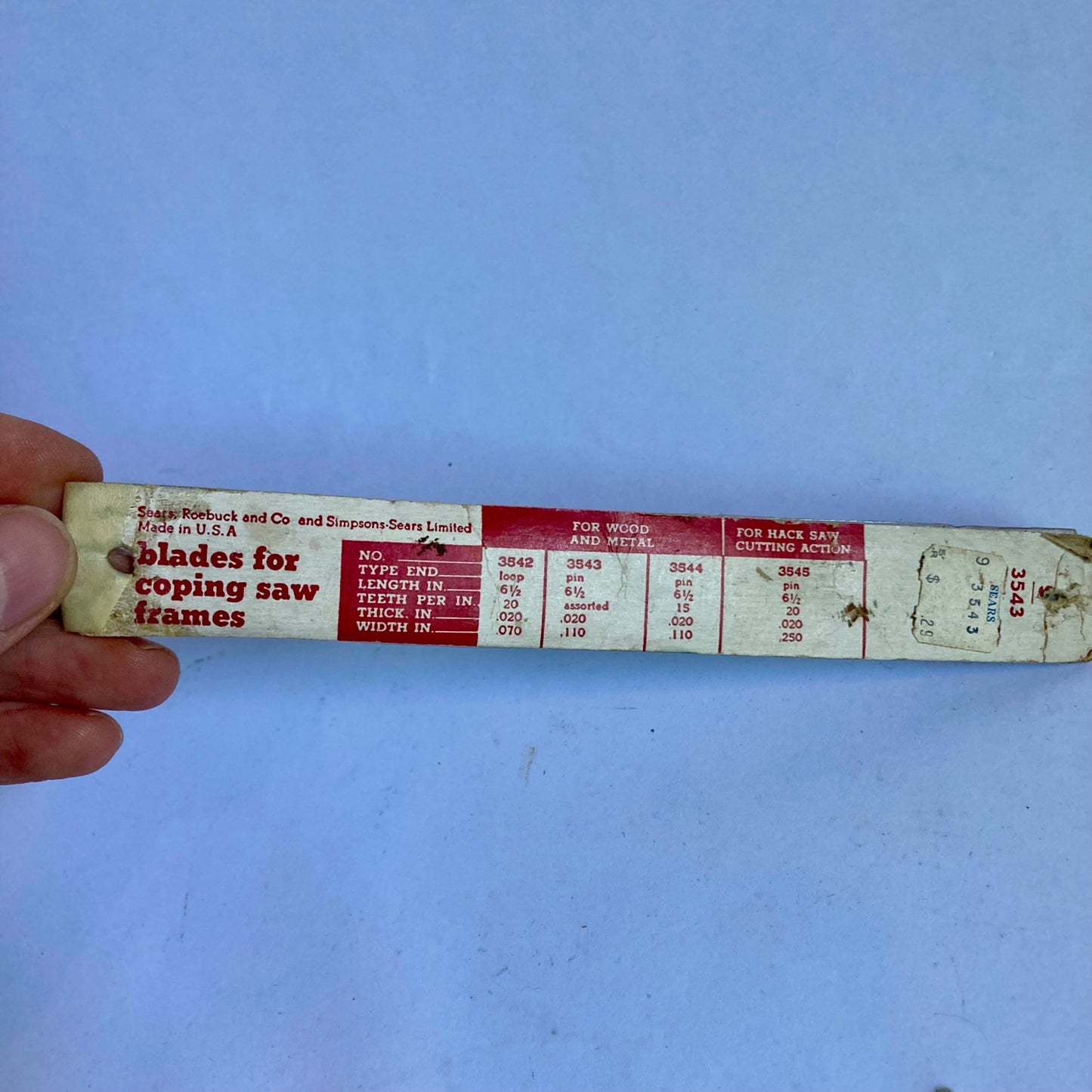 Lot Vintage Coping Saw Blades Disston No. 2 Loop End & Craftsman 6.5 Pin-End