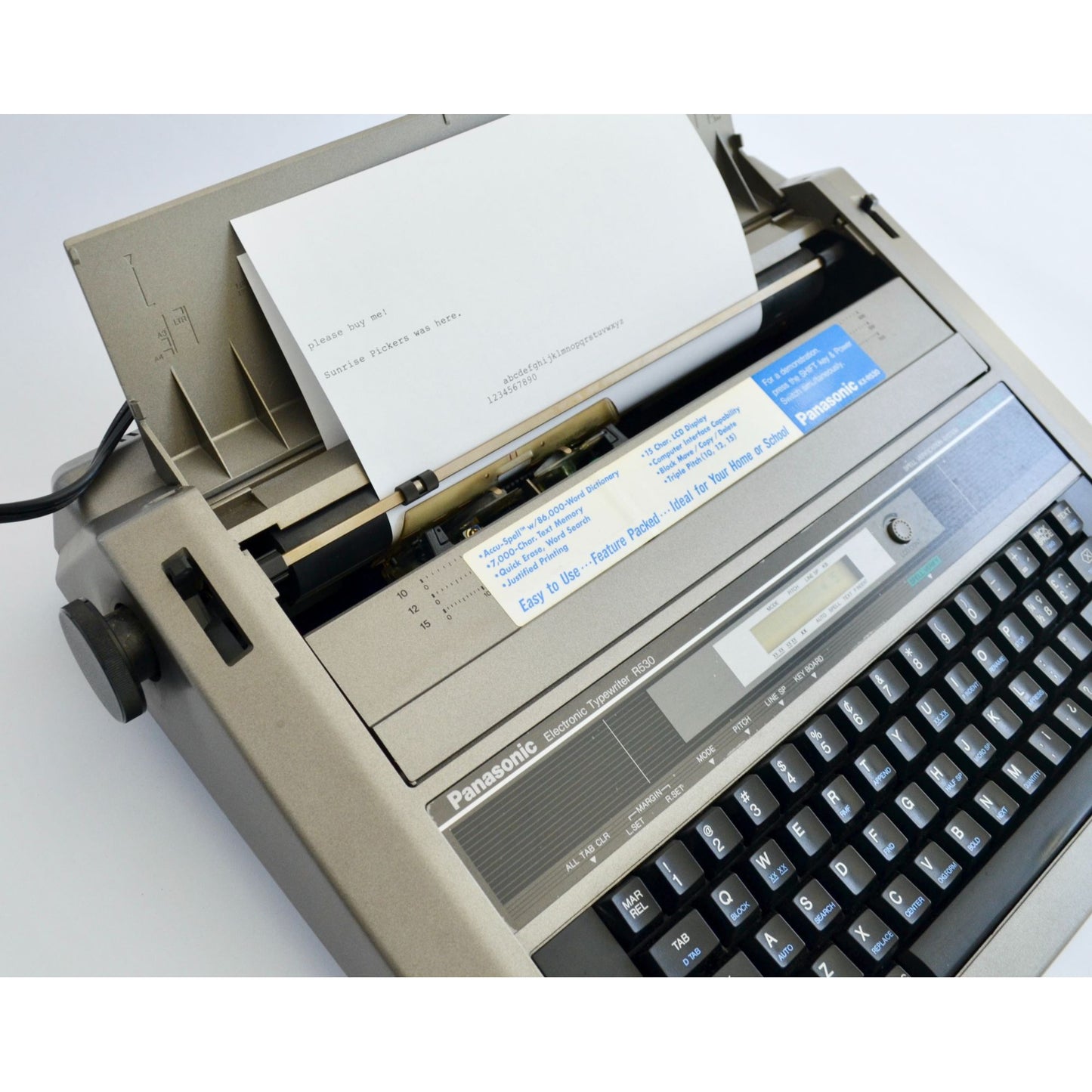 Panasonic KX-R530 Electric Typewriter Tested Working
