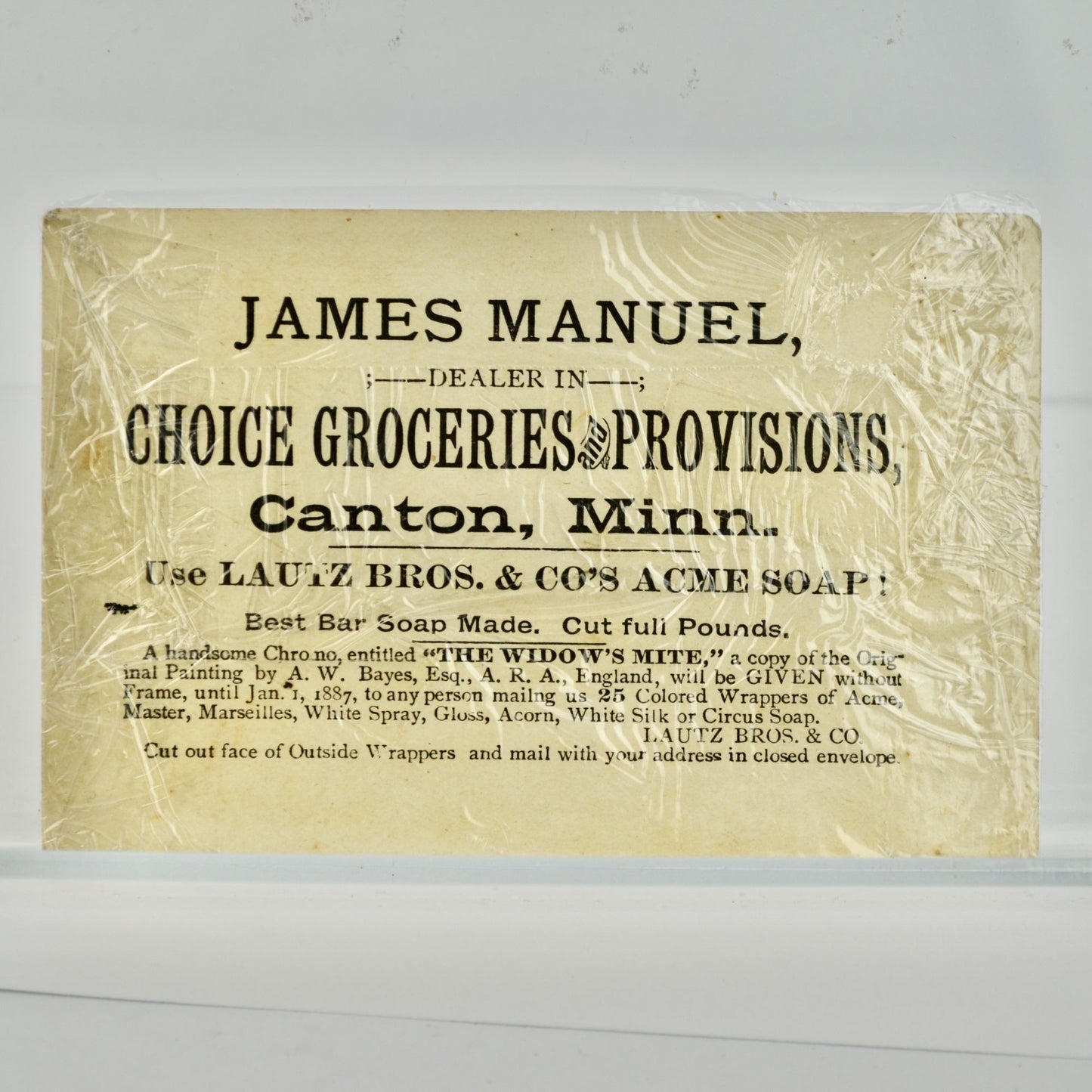 Lautz Bros Soaps Canton MN Antique Victorian Trading Trade Card