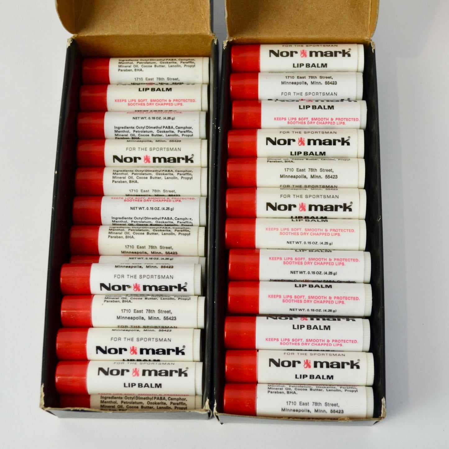 Normark Lip Balm Store Display Box Lot of 2 NOS