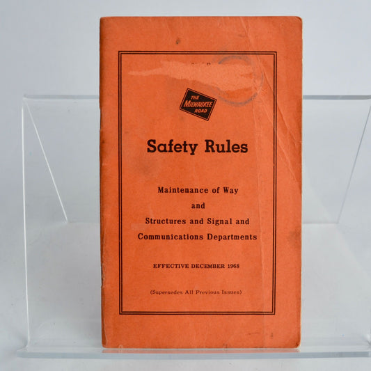 1968 The Milwaukee Road Safety Rules Booklet