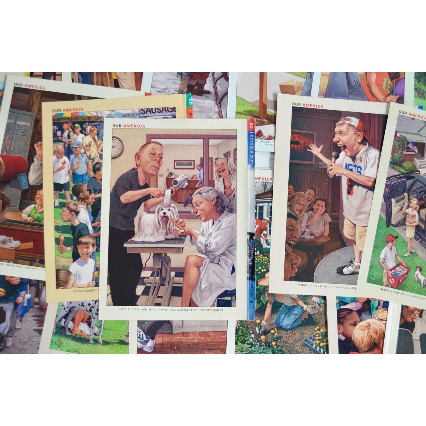 Lot Vintage Reader's Digest "Our America" In Your Pocket Page Cutouts & Ornament