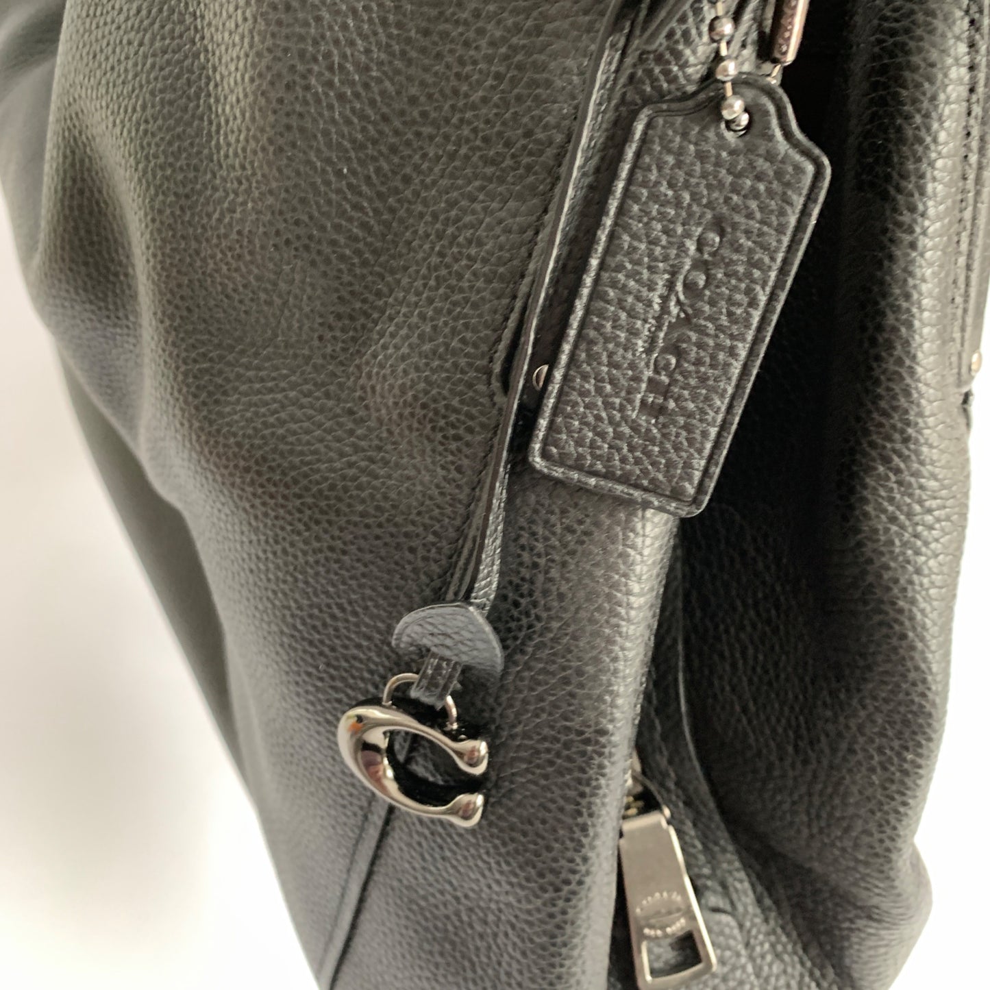 Coach 78364 Black Gunmetal Leather Dalton 31 Hobo Shoulder Bag
