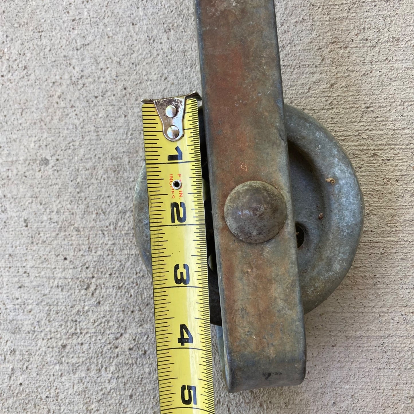 Vintage St John & Co Meat Hook w/ Pulley & Armour Meat Hook Galvanized 59X