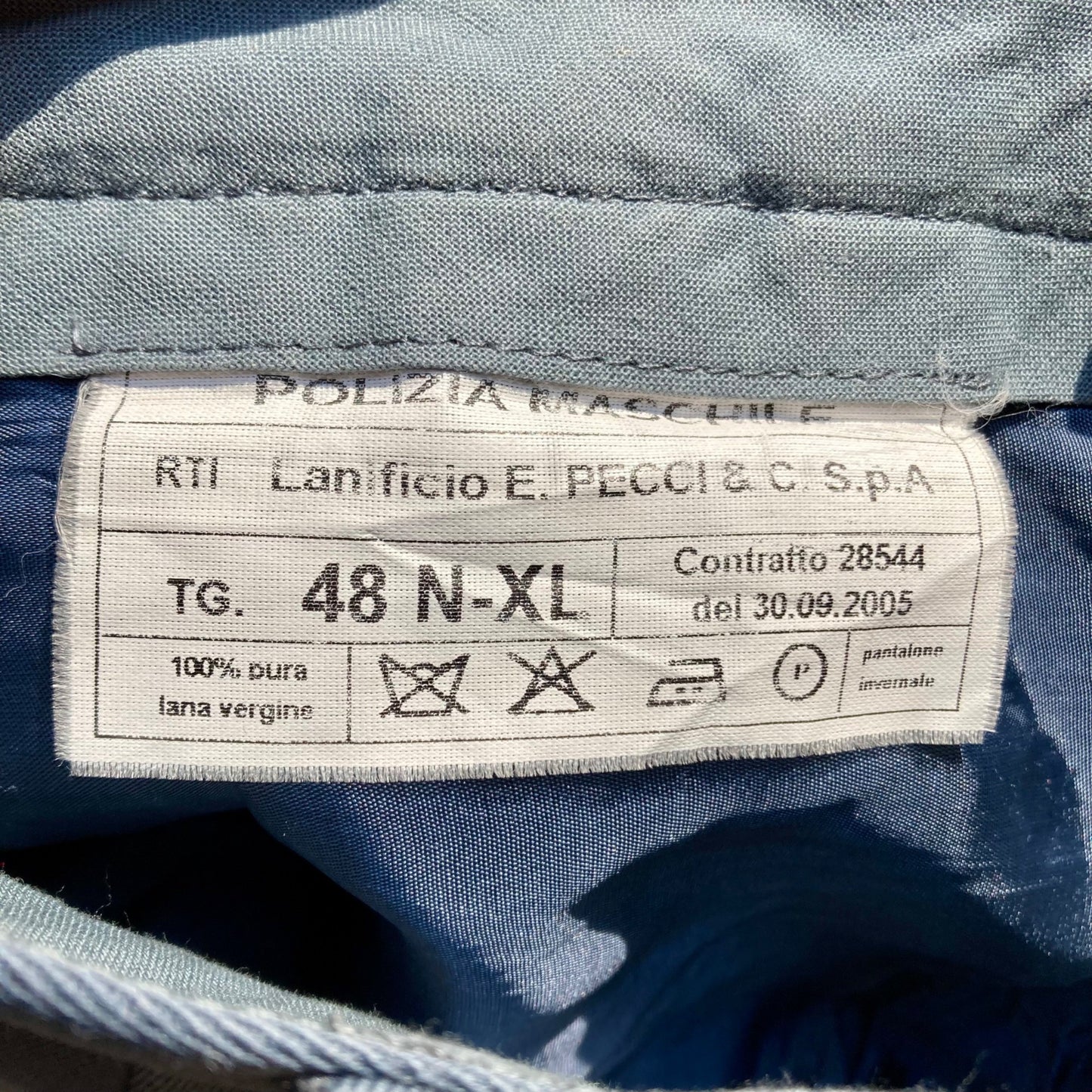 Italian Police Pants Polizia Italia Gray Wool Carabinieri Trousers Pantalone