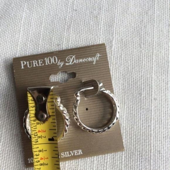 Danecraft 10.0% Pure Silver Hoop Earrings New