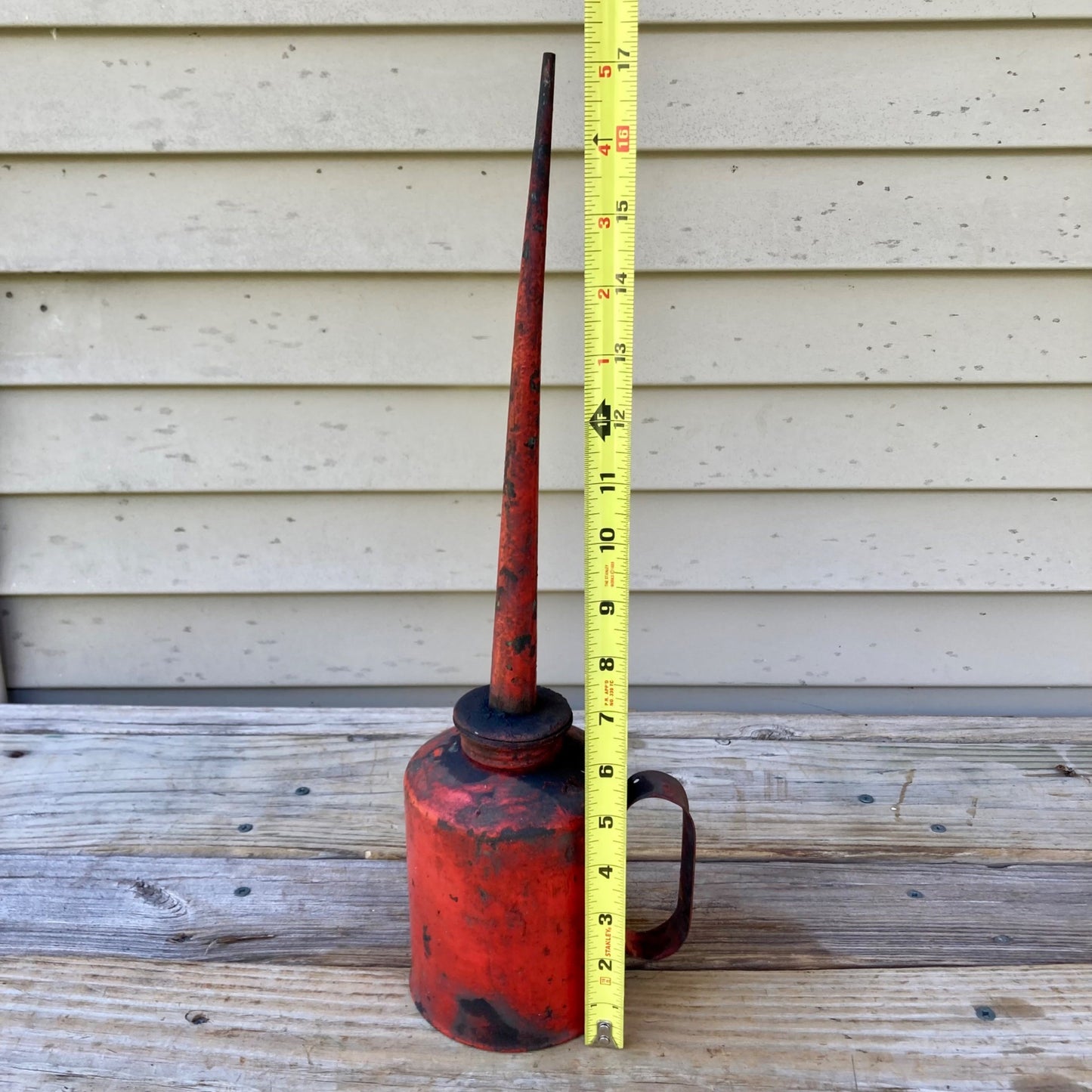 Vintage Eagle 17.5" Oil Can Red Quart Railroad?
