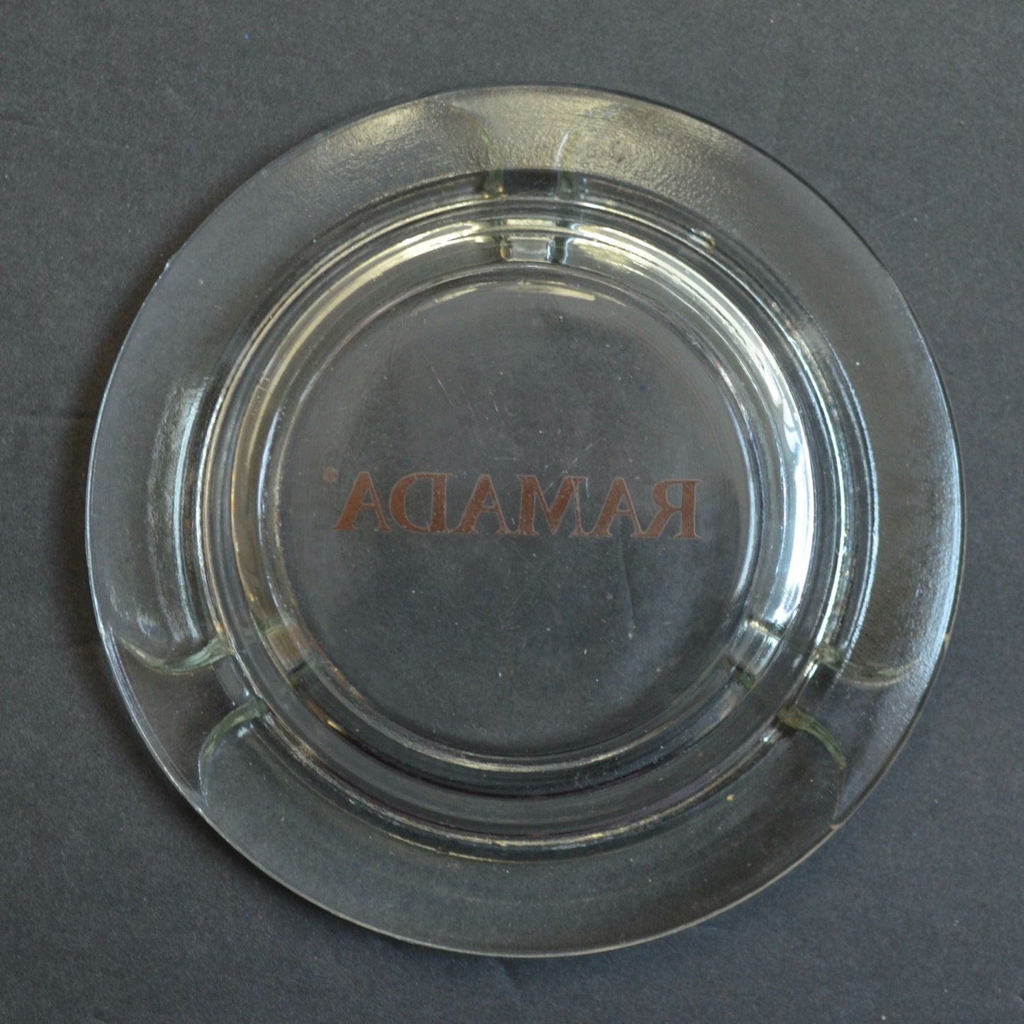 Vintage Ramada Clear Glass Hotel Ashtray