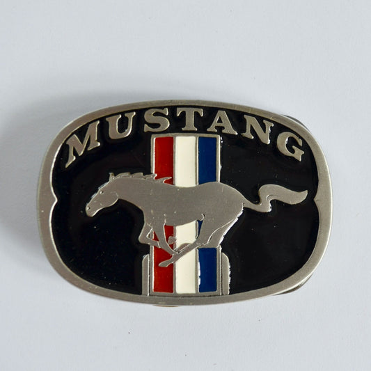 Vintage Mustang Pony Solid Fine Pewter Belt Buckle NEW Unused