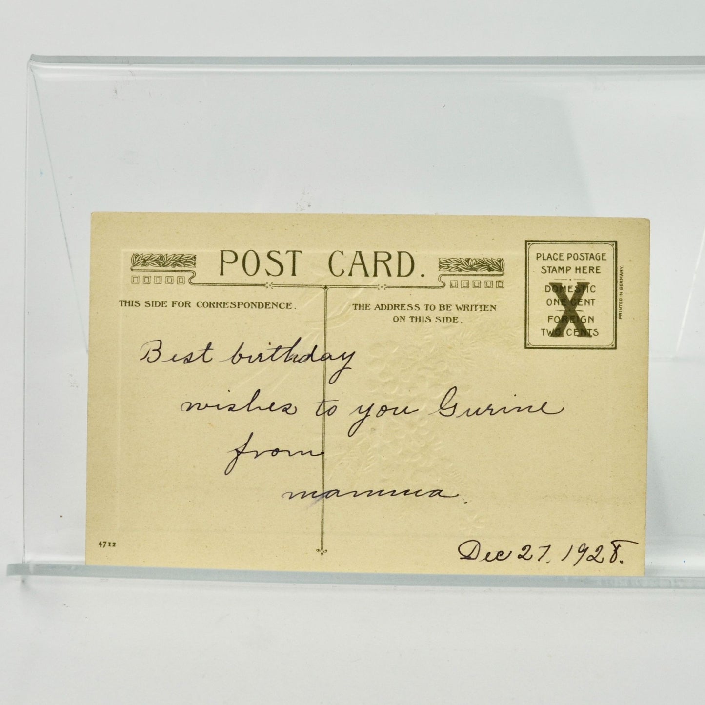 Vintage 1920s Godt Nytaar Postcard