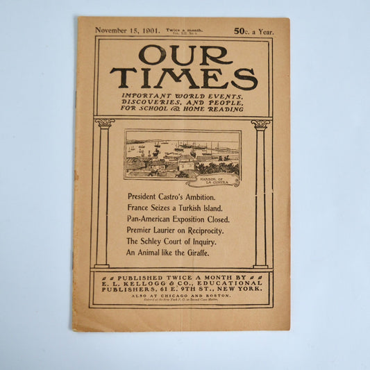 November 15 1901 Our Times Magazine Antique