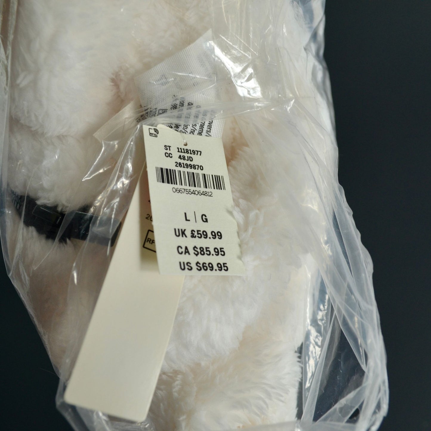 Victoria's Secret Pink Teddy Sherpa Fleece White Jacket Full Zip Large New