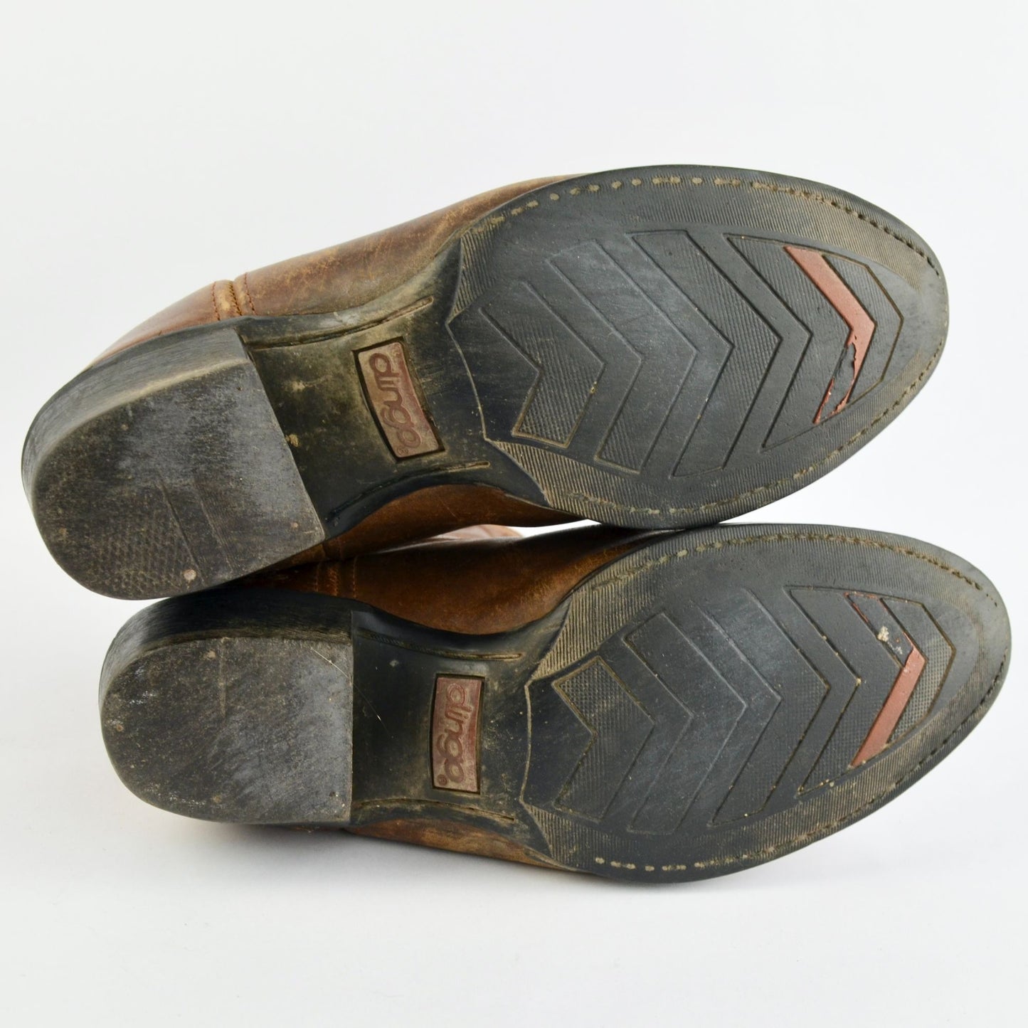 Vintage Dingo Men's Brown Leather Cowboy Boots