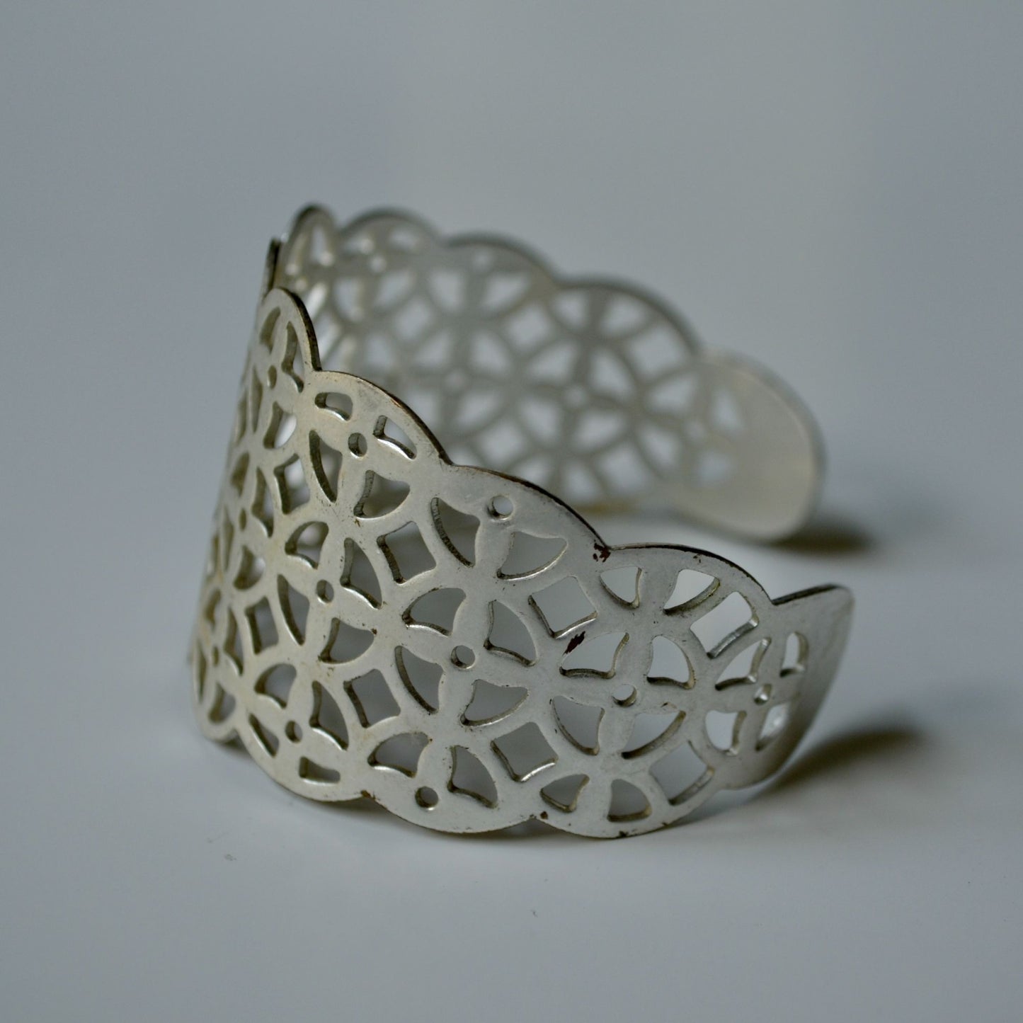 Lia Sophia Silver Cuff Bracelet Crochet