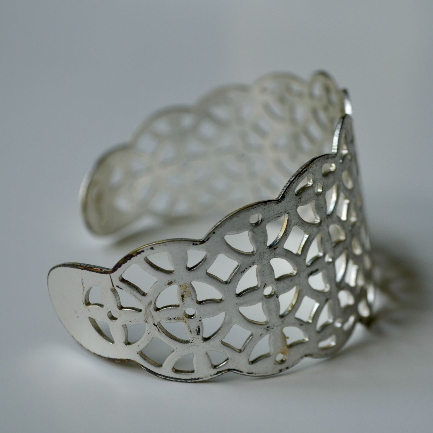 Lia Sophia Silver Cuff Bracelet Crochet