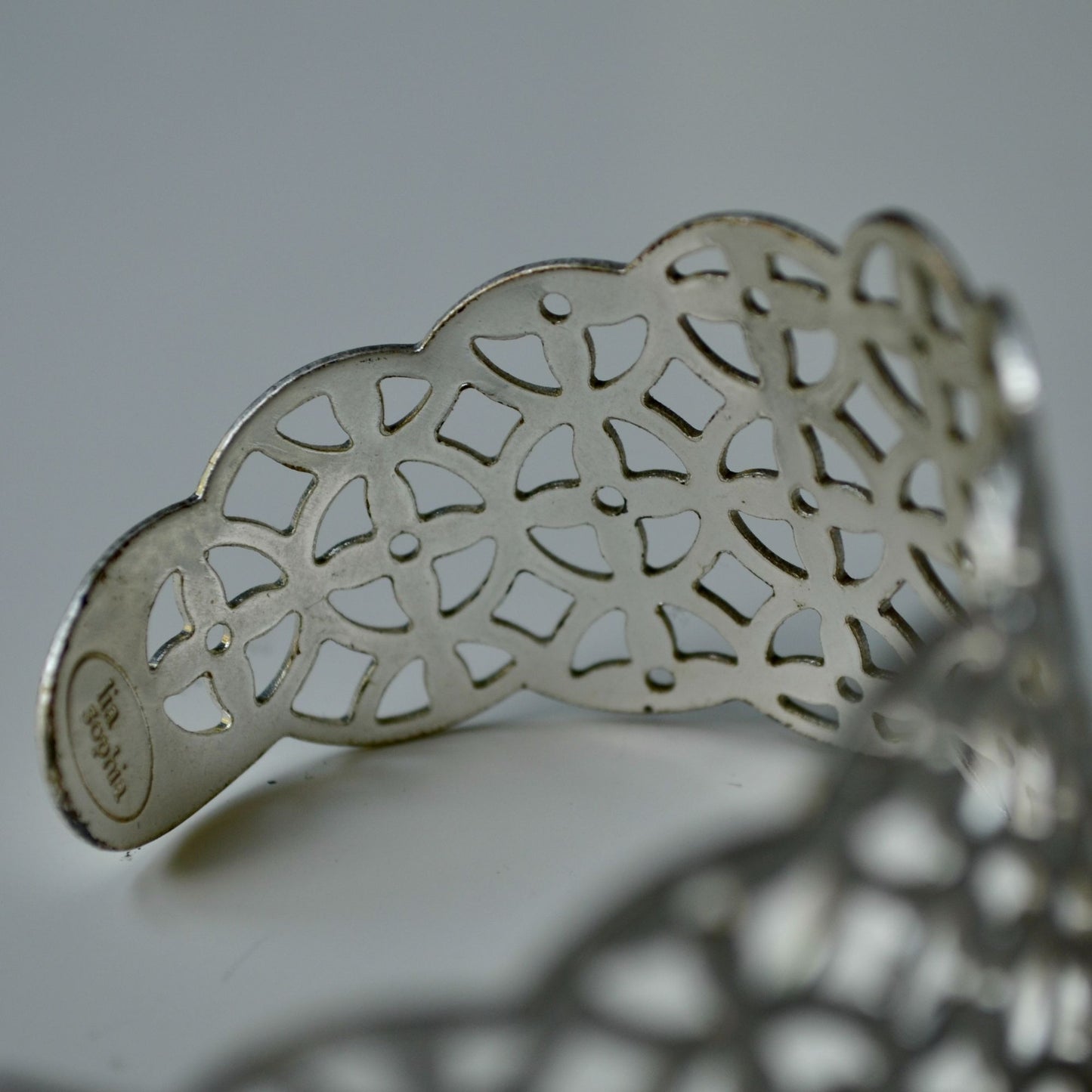 Lia Sophia Silver Cuff Bracelet Crochet
