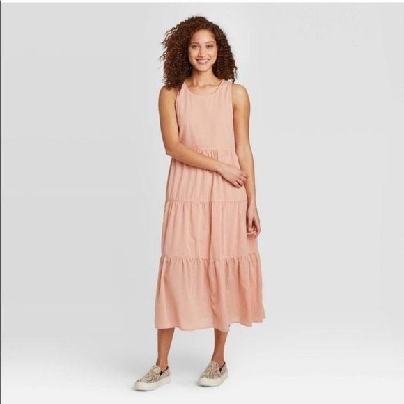 New A New Day Blush Pink Tiered Dress