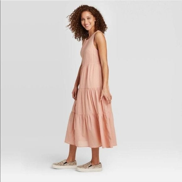 New A New Day Blush Pink Tiered Dress