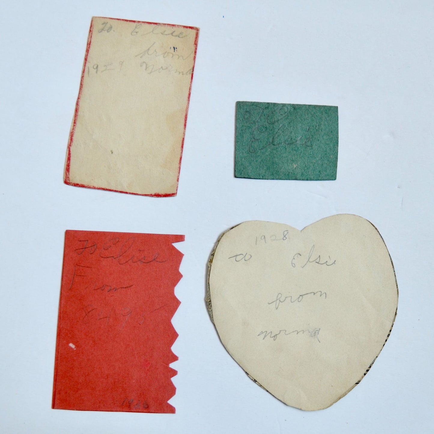 1930s Vintage HANDMADE OOAK Valentine Cards Unique Lot #6