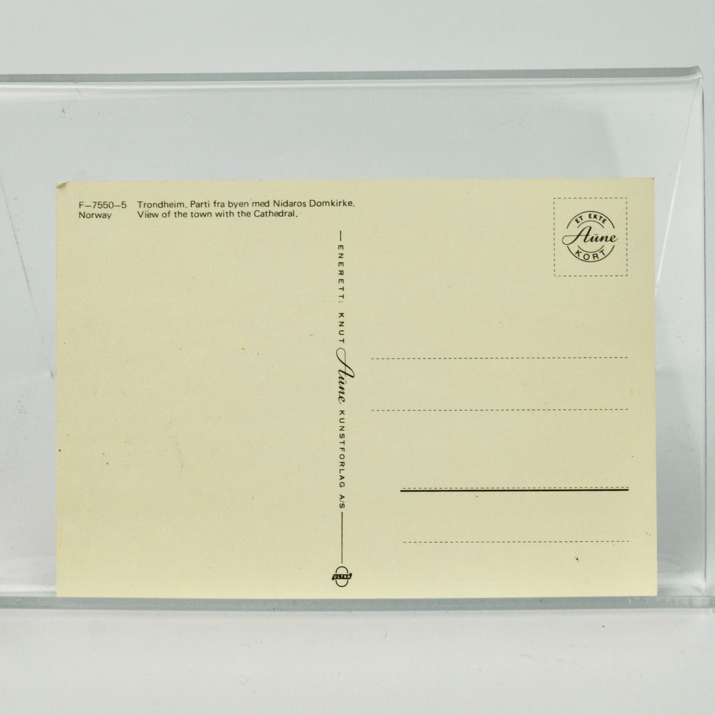 Vintage Trondheim Norway Cathedral Postcard