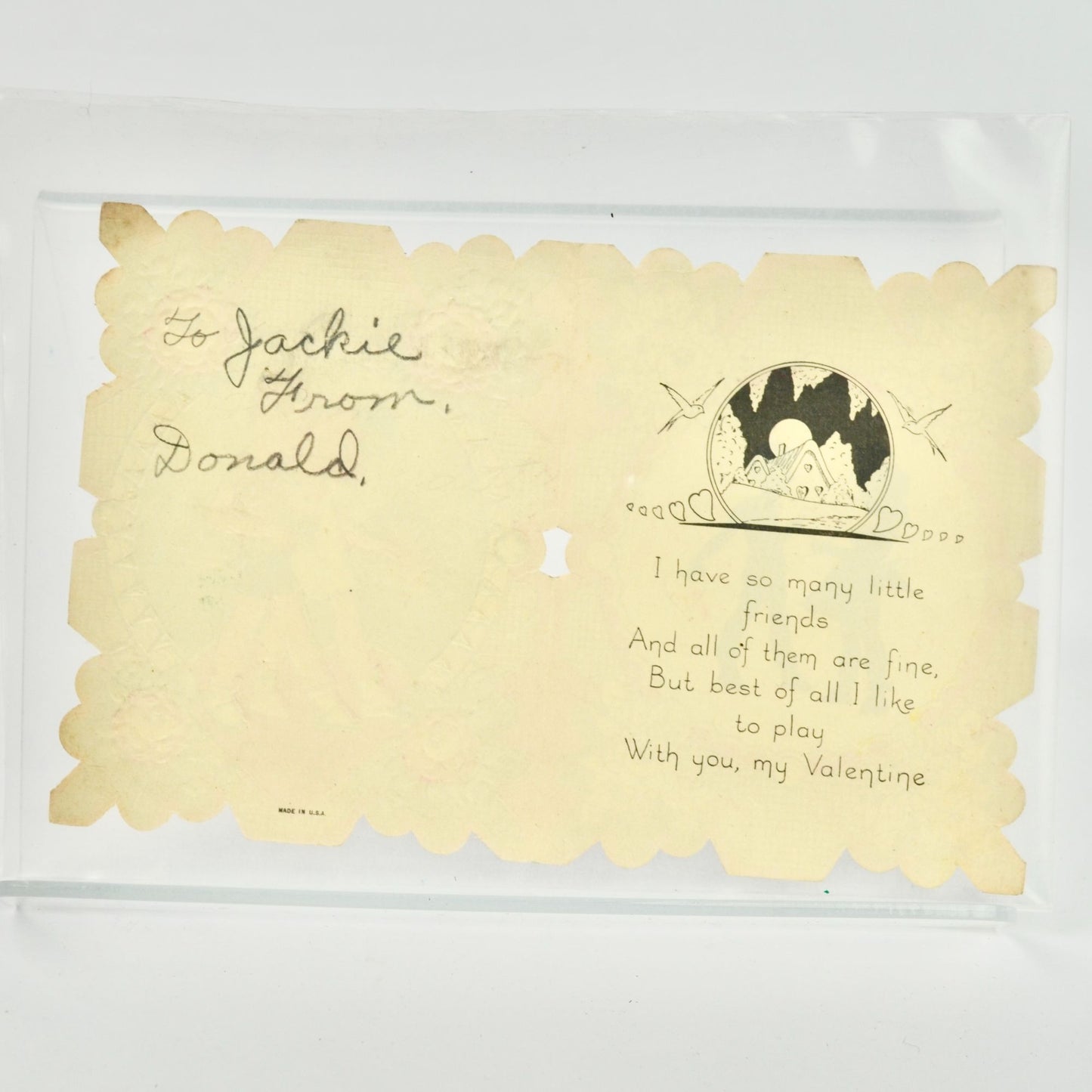 Vintage Valentine's Day Card Love Me Not