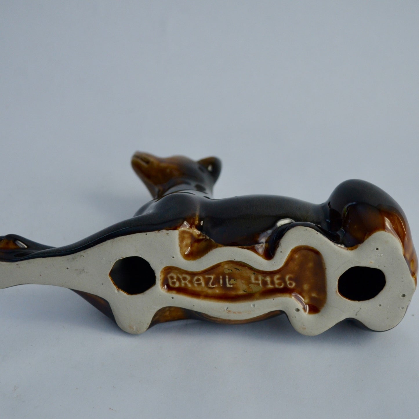 Vintage MCM Doberman Ceramic Figurine Brazil 4166