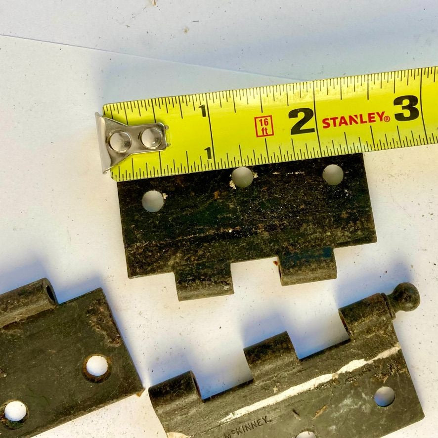 Lot Antique Cast Iron Hinge Parts Cabinet Door Butt Hinges Vintage