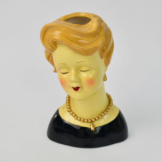 Dennis East Ceramics 2001 Vintage Lady Head Vase