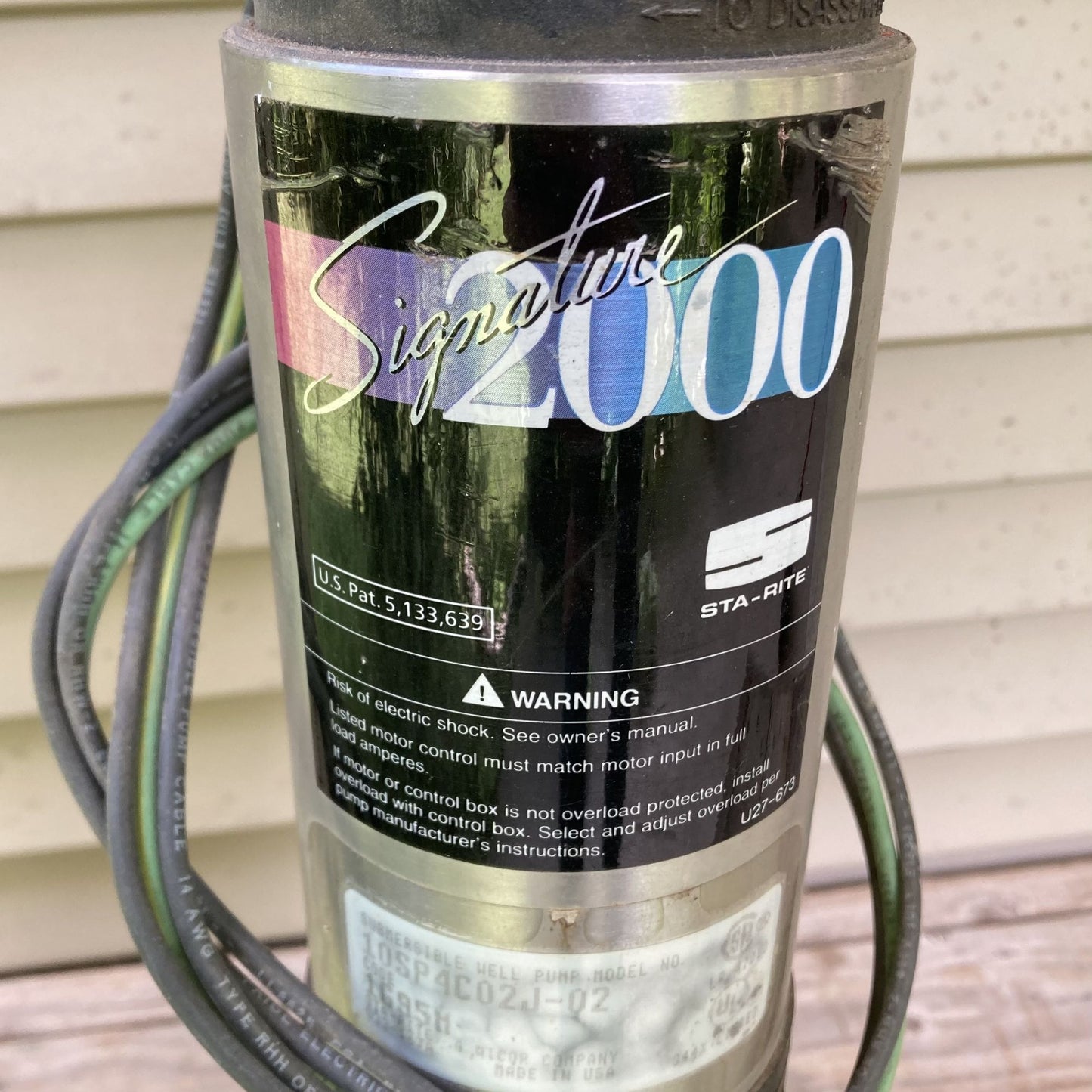 Sta-Rite Submersible Well Pump Signature 2000 Model 10SP4C02J-02