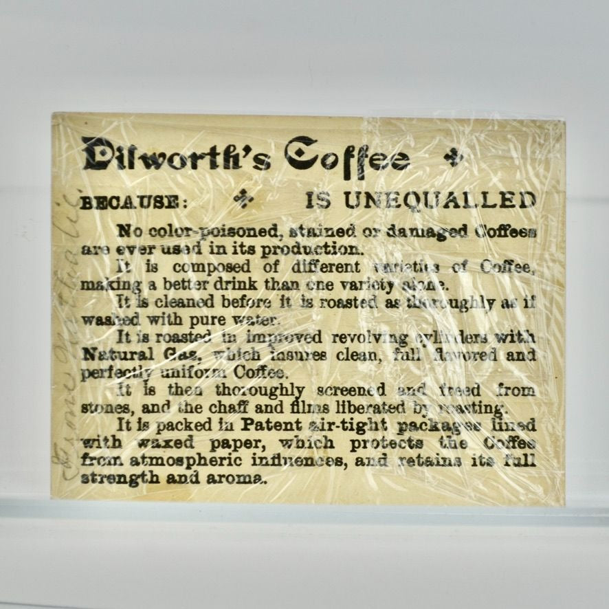 Antique Dilworth's Coffee Victorian Trading Card Girl Flowers Basket