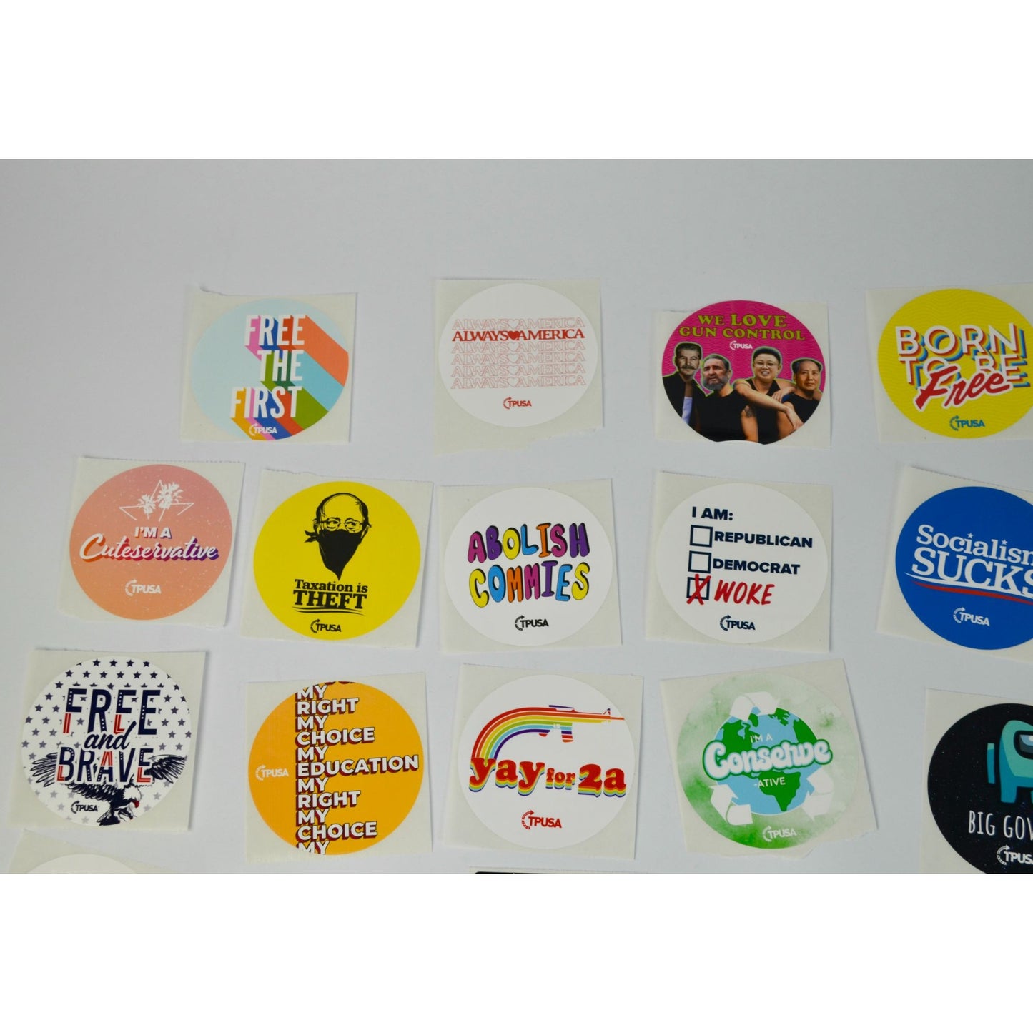 TPUSA Charlie Kirk Stickers Lot of 24 NEW No Duplicates