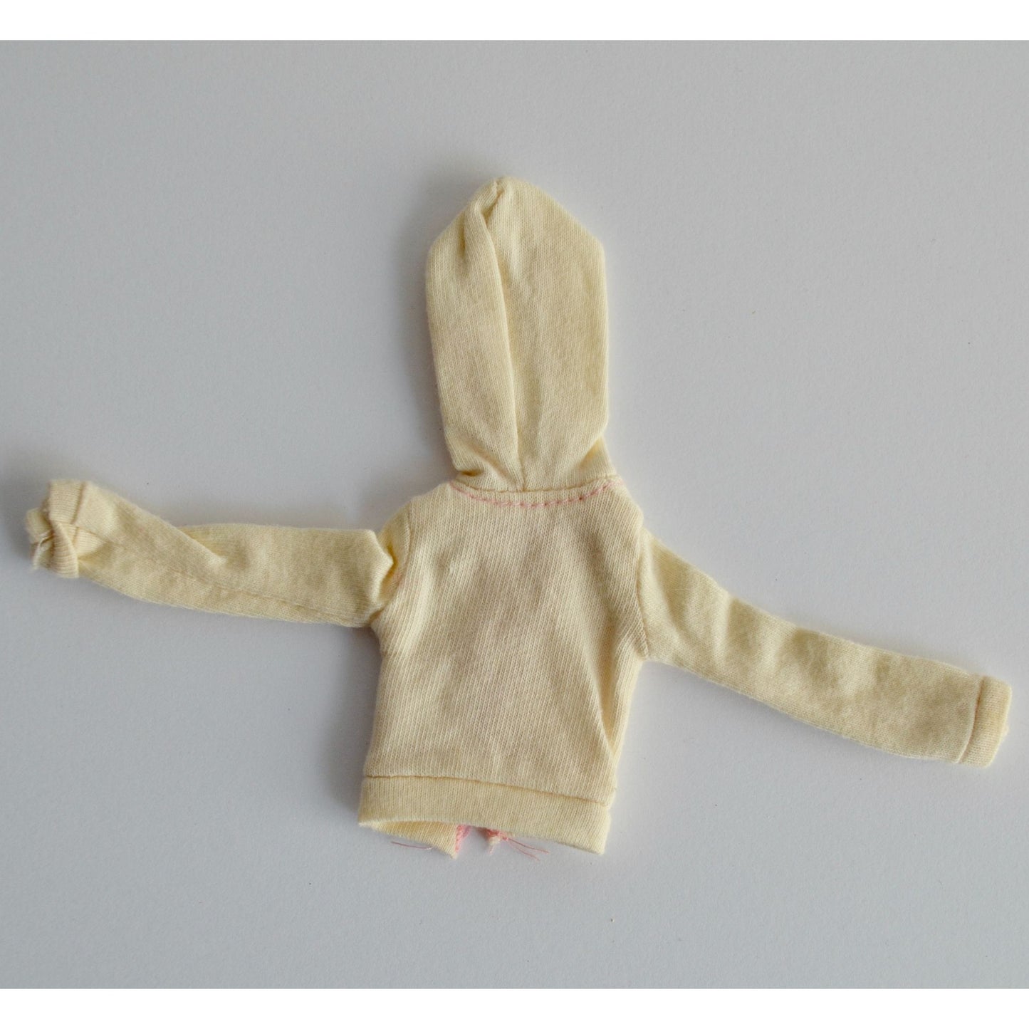 Mattel Barbie Cream White Open Front Hoodie Pink Thread