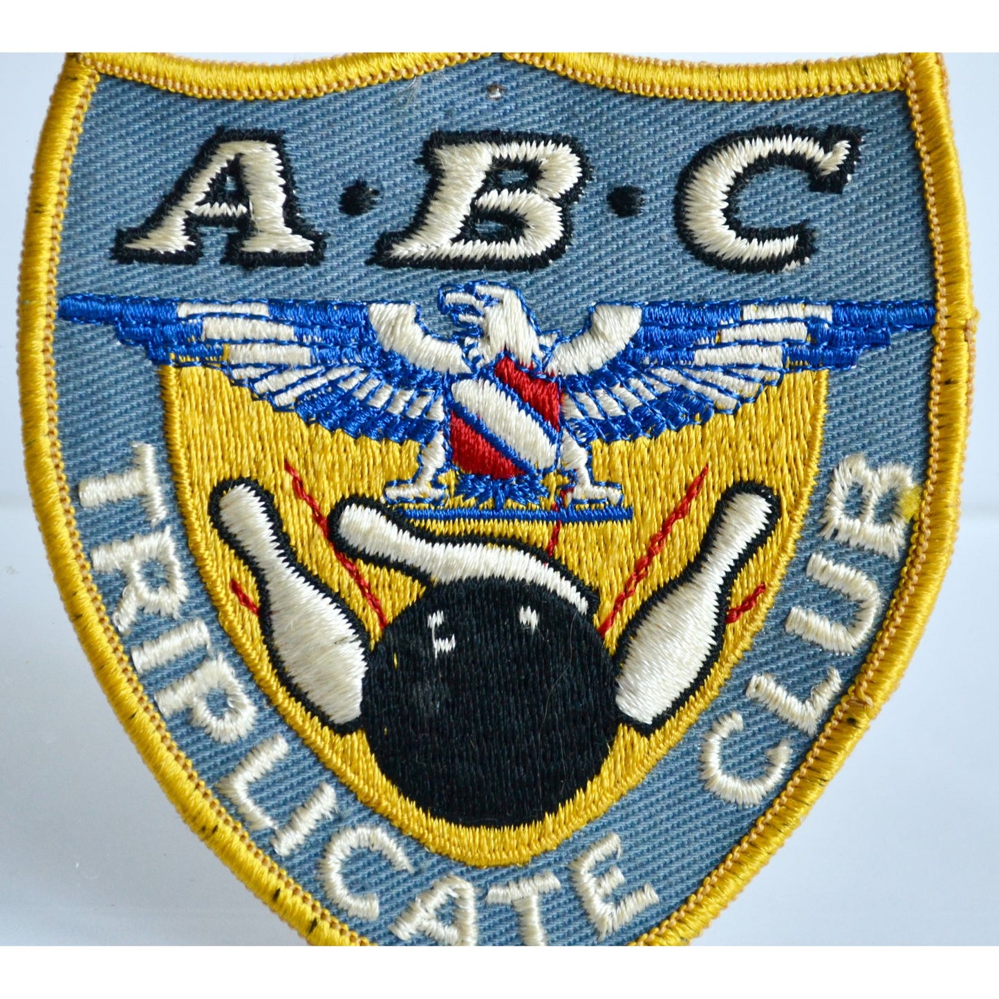 Vintage A B C Triplicate Club Bowling Patch