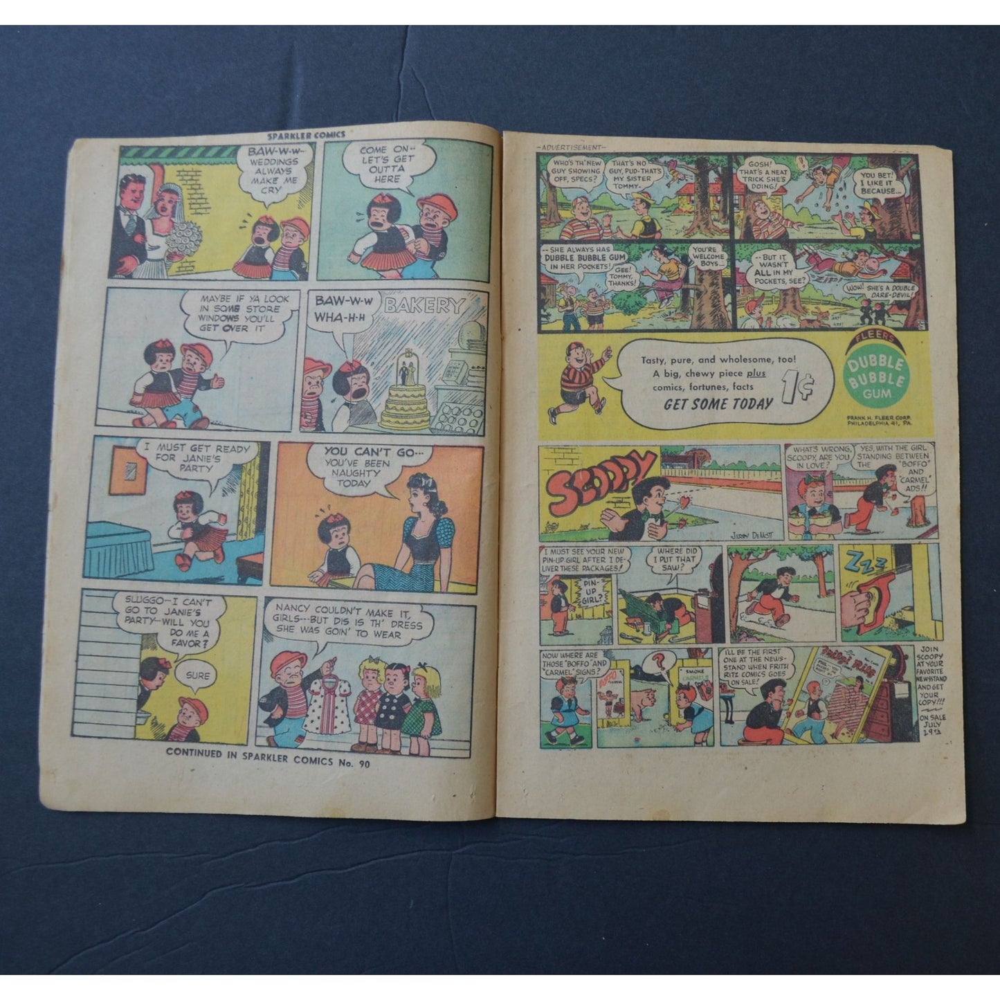 Sparkler Comics # 89 Sept Oct 1949 Vintage Nancy Sluggo Ernie Bushmiller