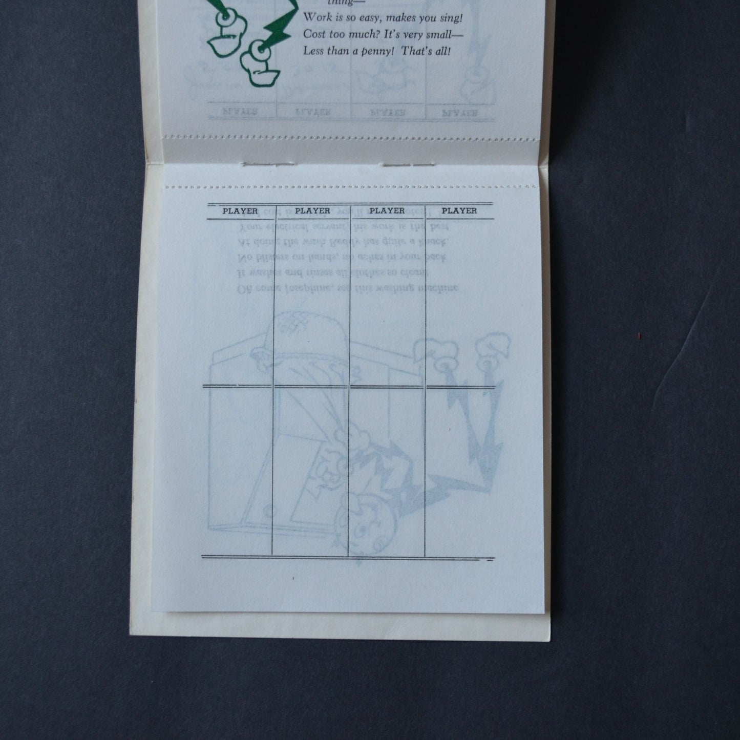 Reddy Kilowatt Colorado Bridge Score Book Used