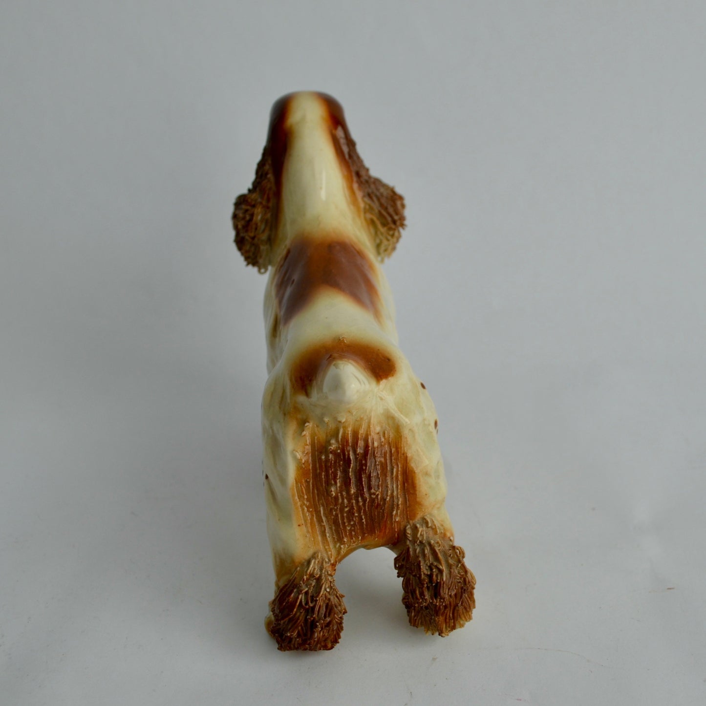 Vintage Springer Spaniel Brown White Spaghetti Porcelain Figurine